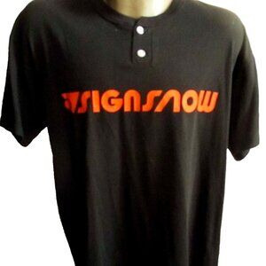 Vintage T-Shirt 1990's Men's Large Reyez Russell Henley Team Thin Black  team